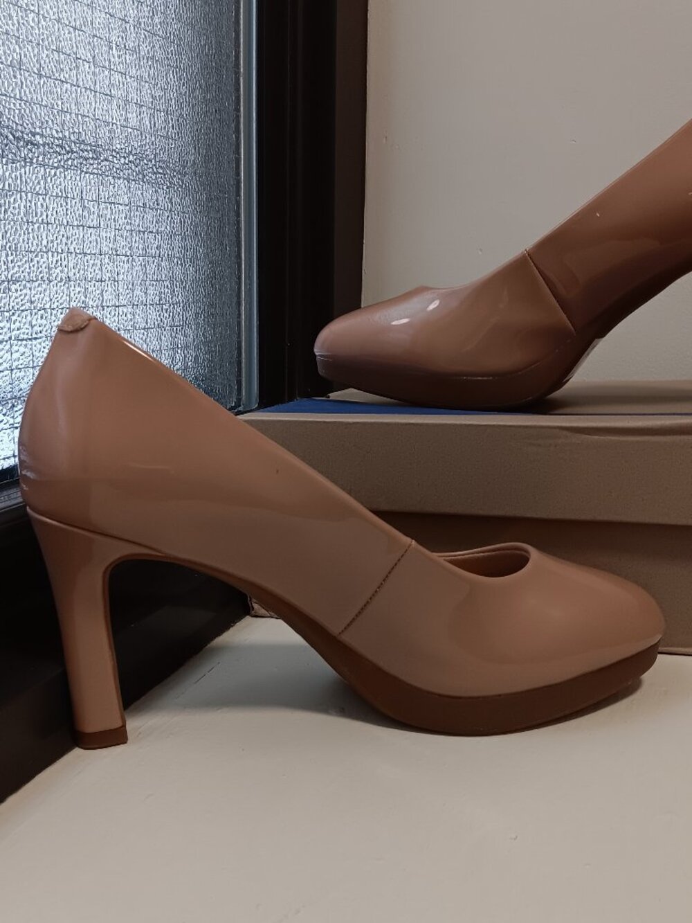 Clarks platform pumps
